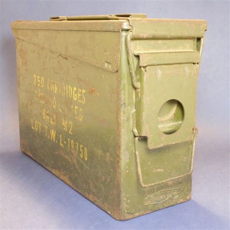 vintage military galvanized metal airtight box cross seal The 